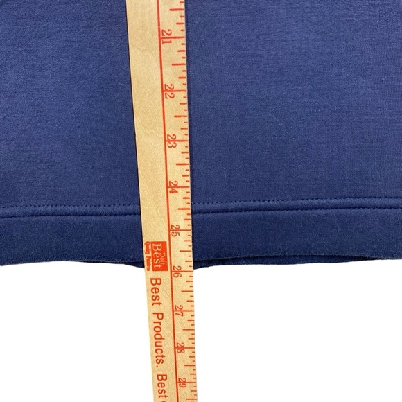 J Crew Scuba Jacket Women XXS Full Zip Hoodie Neoprene Navy Blue Made In USA - Picture 11 of 13